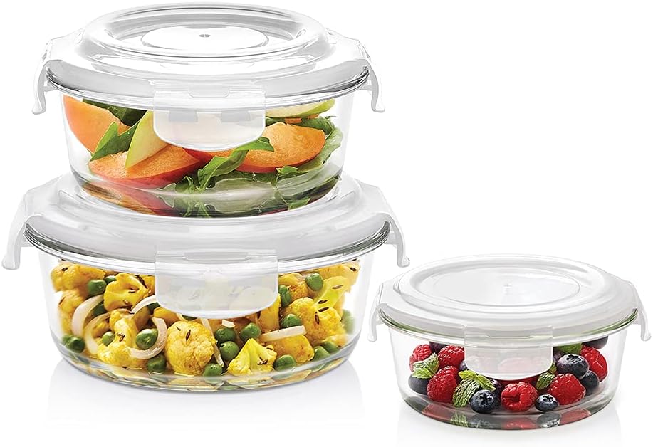 Klip-N-Store Gift Set, Storage Container, Round, 400ML, 620ML, 950ML