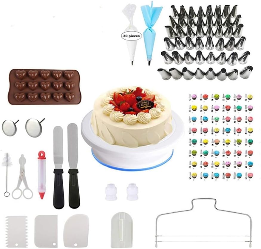 95 Piece Cake Turntable Set Anti Slip Mounting Mouth Cream Spatula