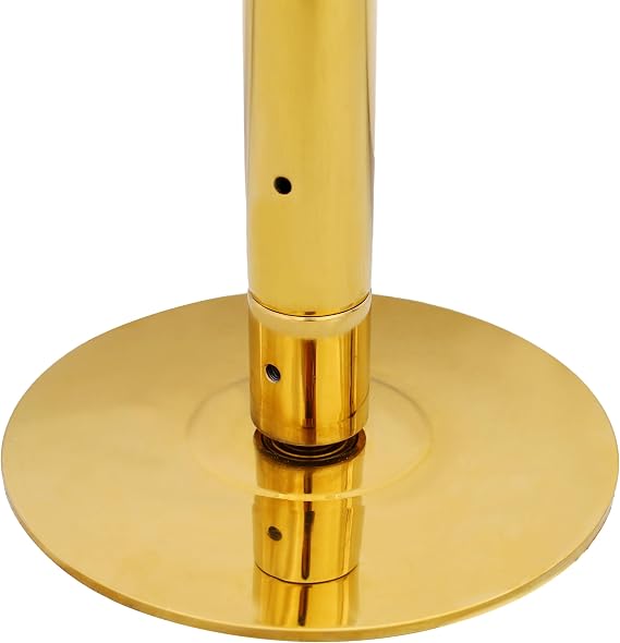 86.2-109.8 Adjustable Gold Spinning Static Dance Pole - Portable Removable & Tool-Free Assembly, Solid Steel & Rubber Padding, Steel Stripper Pole for Home, Club, Gym, 440lbs Capacity