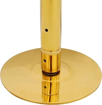 86.2-109.8 Adjustable Gold Spinning Static Dance Pole - Portable Removable & Tool-Free Assembly, Solid Steel & Rubber Padding, Steel Stripper Pole for Home, Club, Gym, 440lbs Capacity