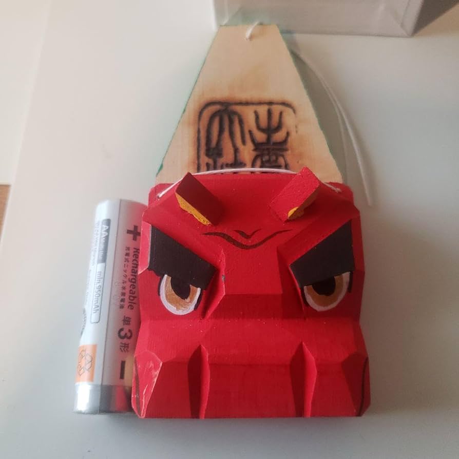 獅子頭の置物 Amazon | 獅子舞縁起物時代物獅子頭魔除け木彫置物