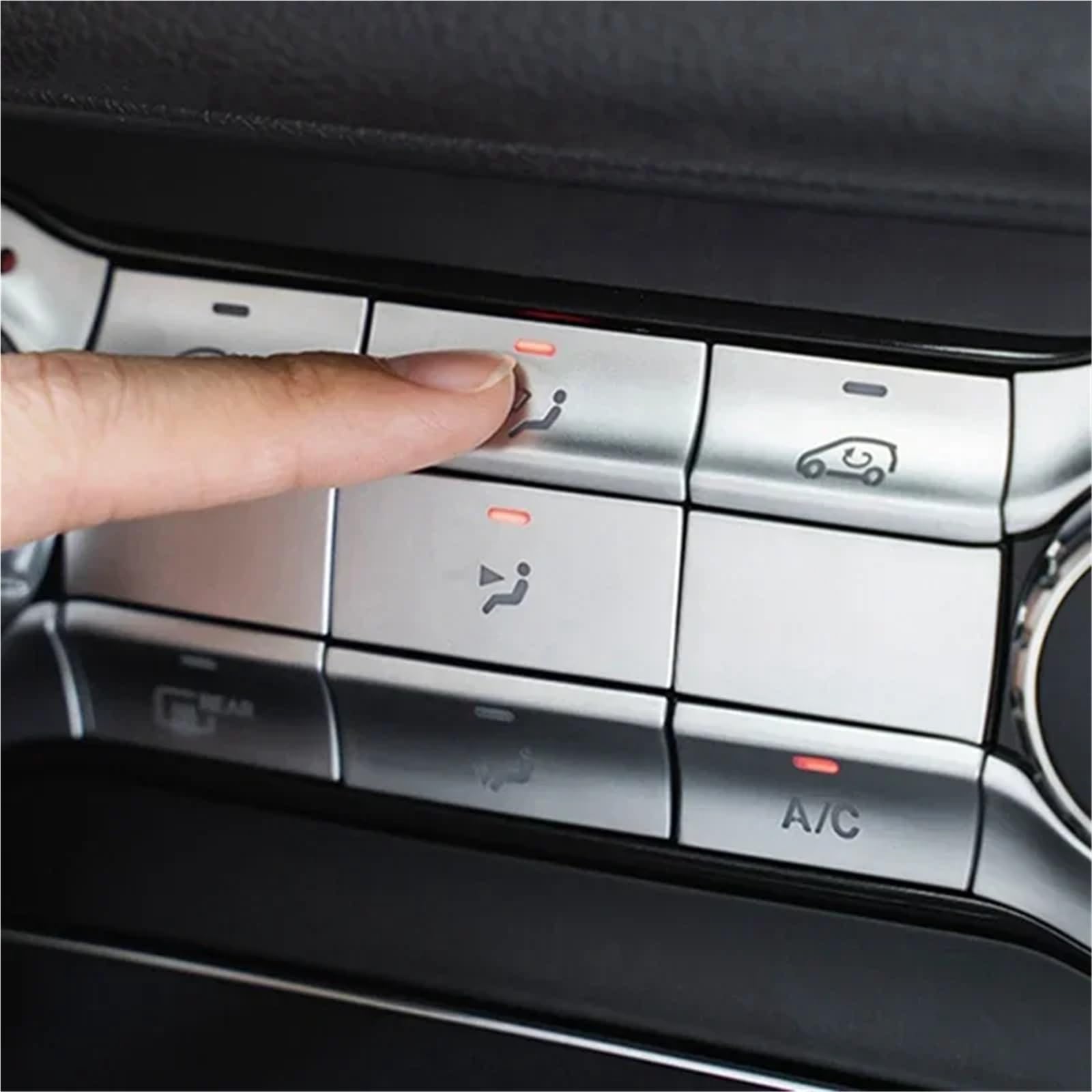 Compatibile Con Benz Per CLA C117 Per A W176 2013-2018 Interruttore Pulsante Auto Adesivo Adesivo Accensione spegnimento Console Centrale Aria Condizionata Adesivi pulsanti interni auto