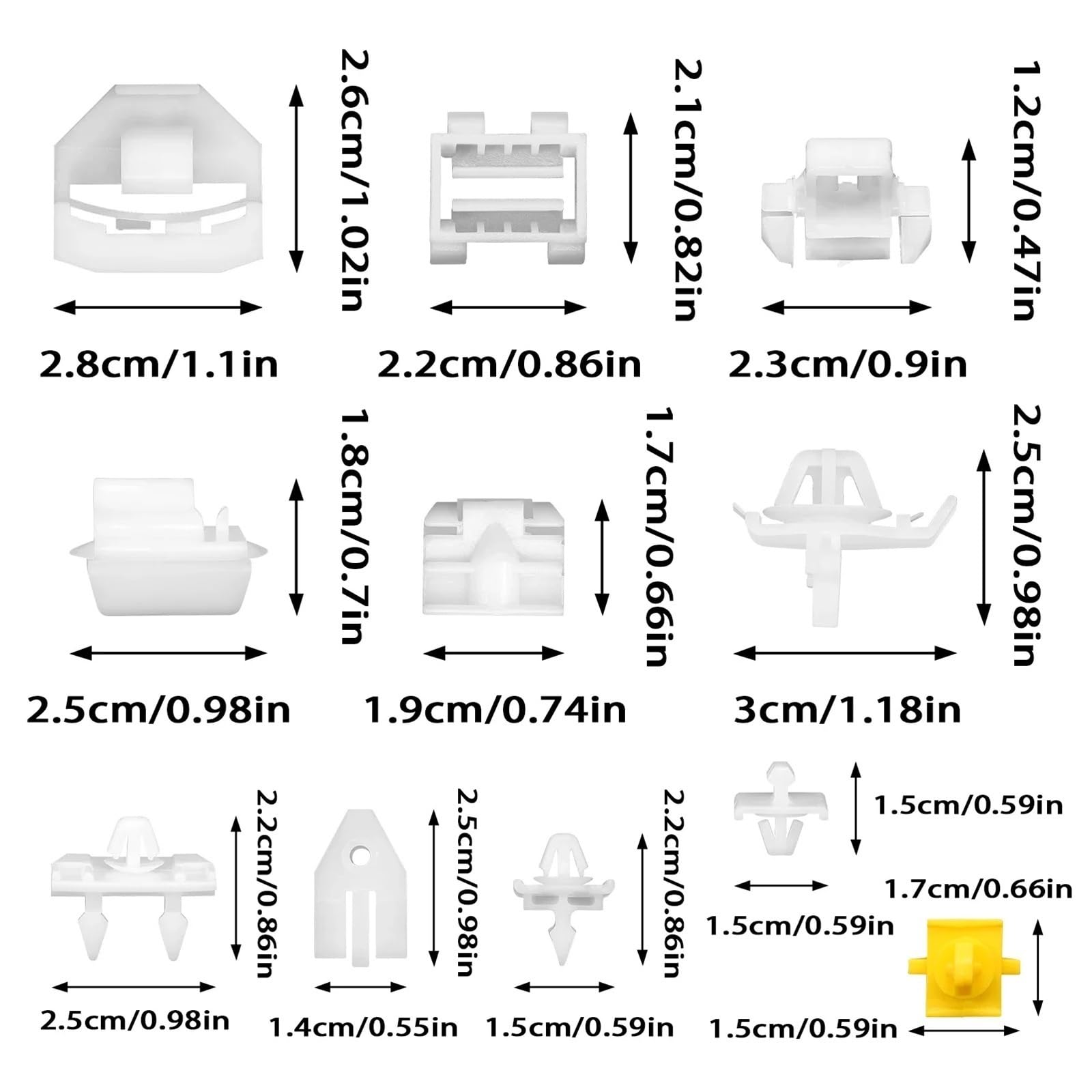 124-teiliges Befestigungsclip-Türverkleidungs-Klemmen-Set (OEM: A00698883578 0019885081), Kompatibel Mit 190 W201 190E 190D