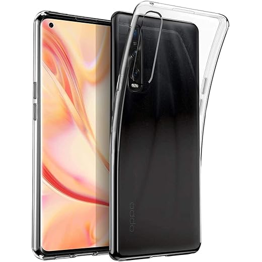 Oppo Find X2 Pro Back Case Cover Soft Transparent Crystal TPU Slim - Clear