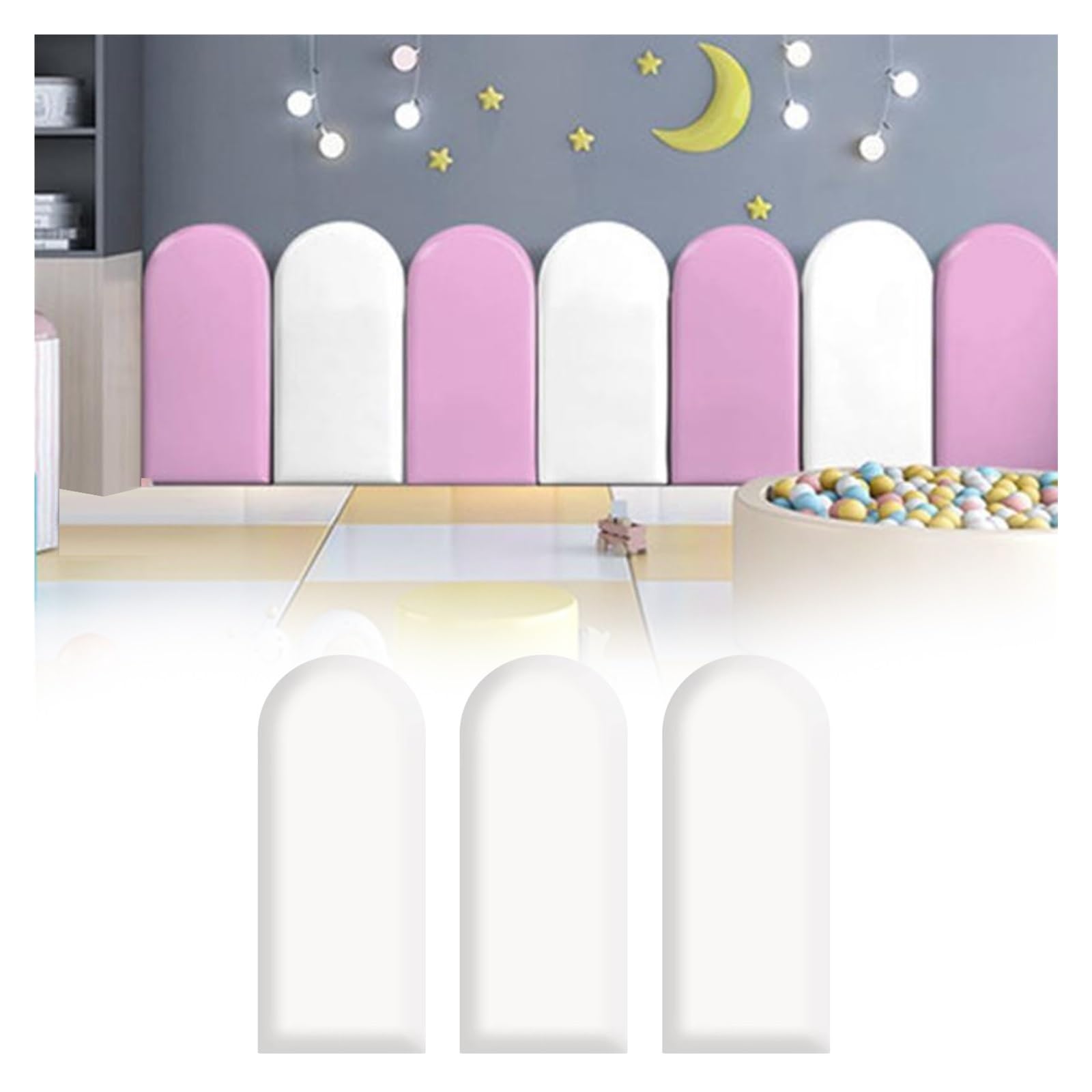 Panneaux muraux rembourrés et autocollants 3D de protection de crèche