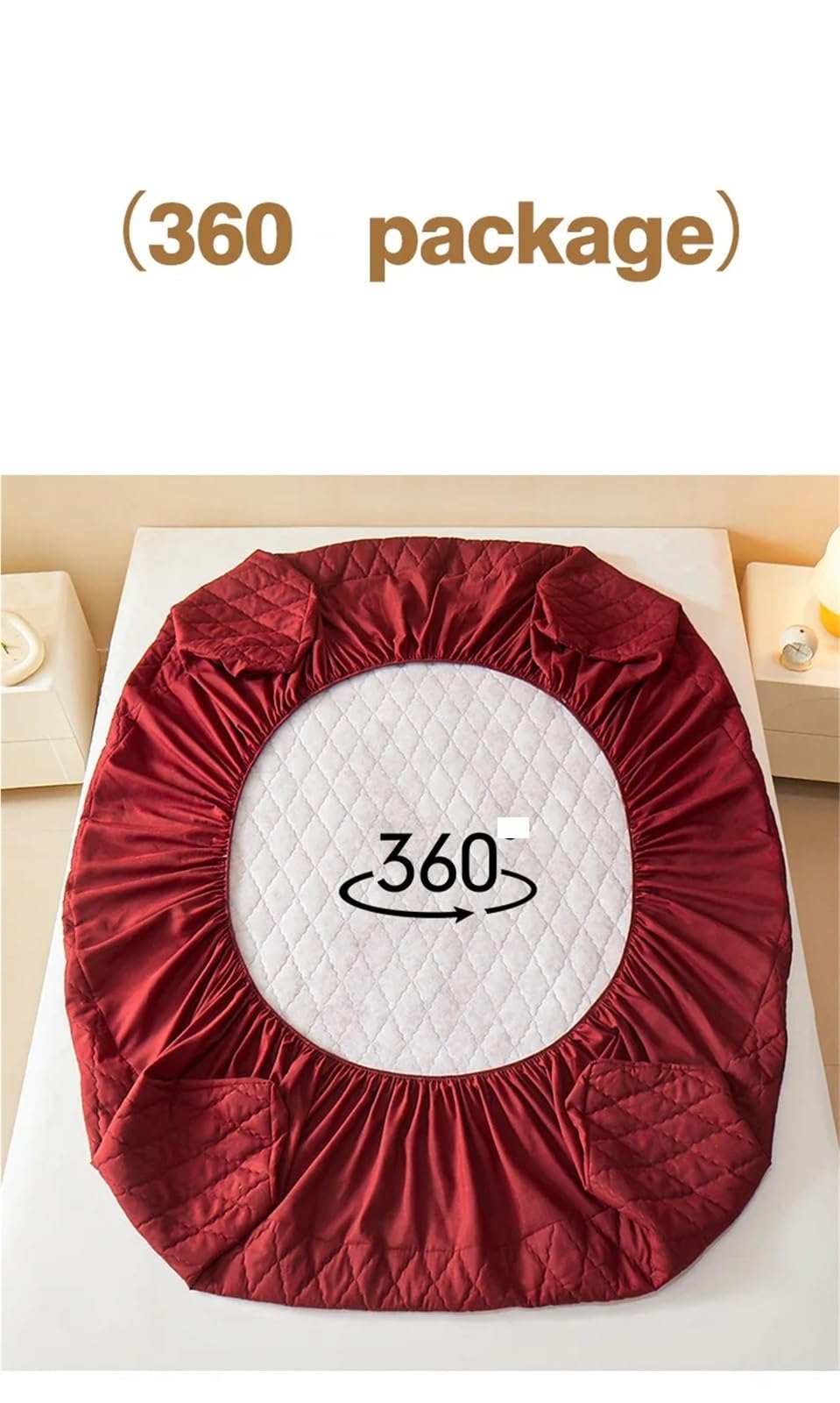 Protector de colchón Impermeable, Funda Transpirable, Cama Lavable a máquina, sin Almohada para ColchóN(Wine Red,150x200cm)