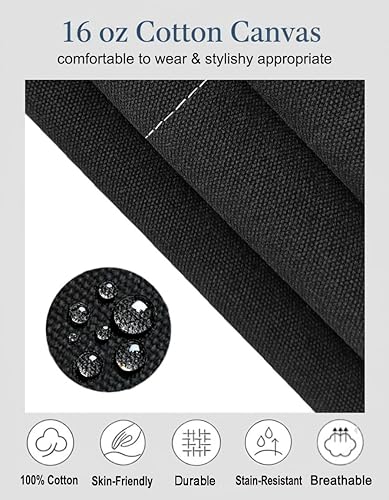 Miniatura 2 de Delantal de chef para hombres y mujeres con bolsillos, delantales resistentes para jardinería, barbacoa, espalda cruzada, lona para cocina, trabajo,