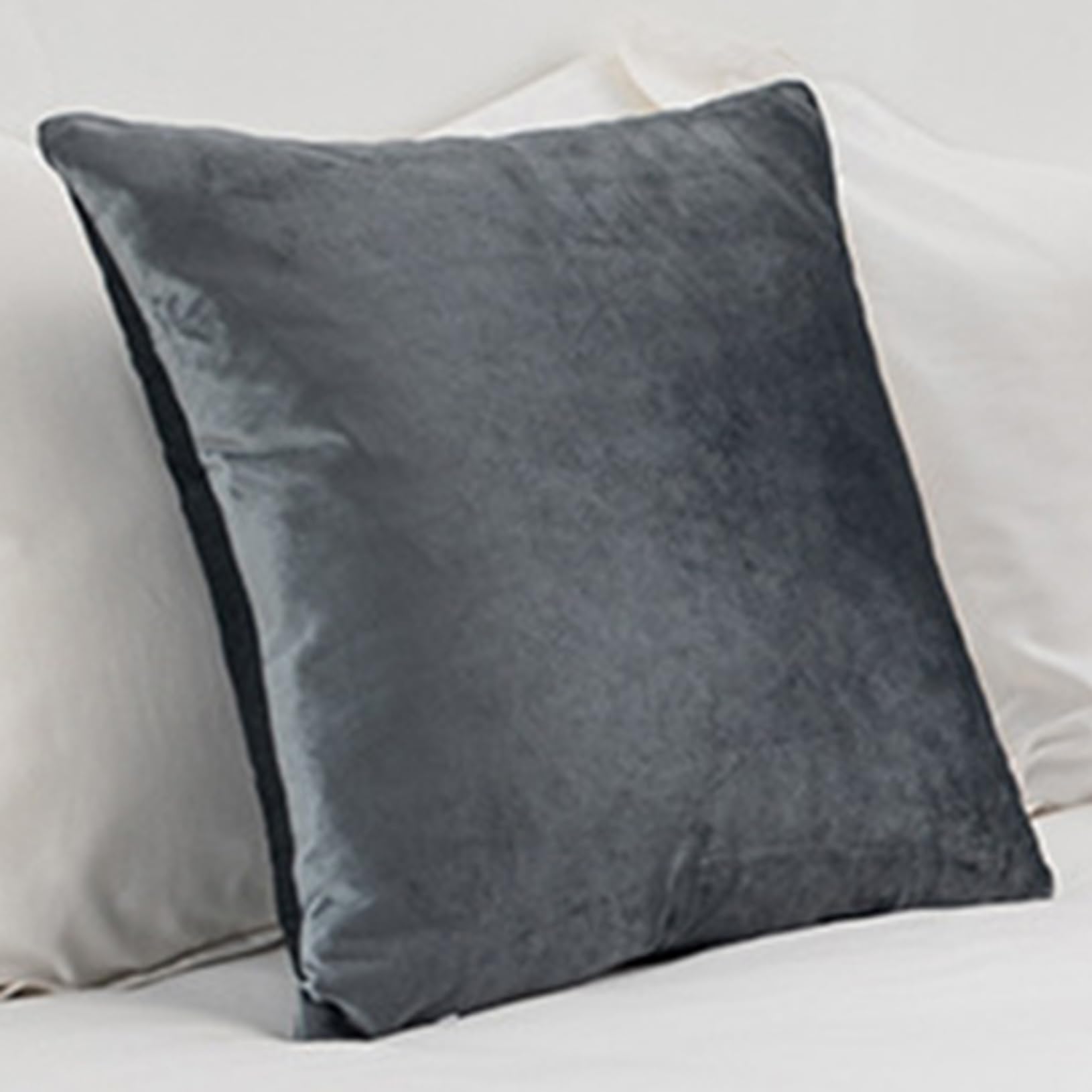 TTiiLoe Velvet Cushion Cover with Core, Pillow Polyester Car Seat Cushion for Sofa Chair Bed Couch, Dark Grey, 45 * 45cm