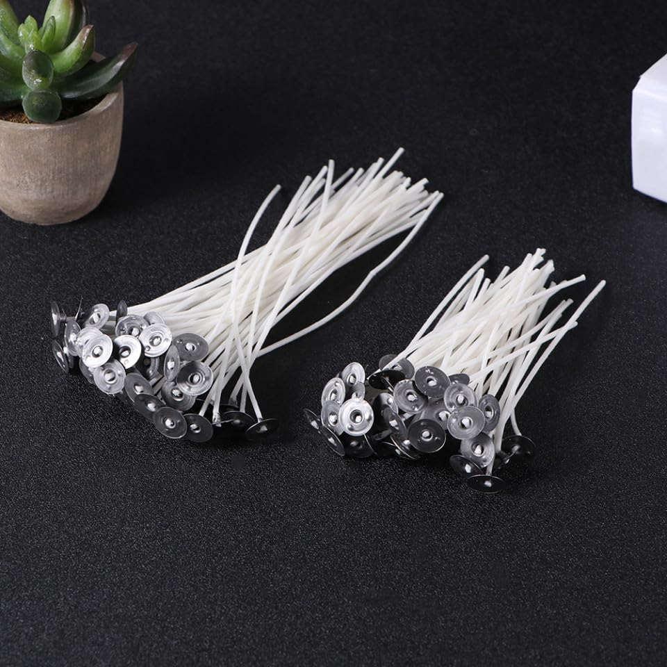 Healifty 150 mechas preenceradas para velas artesanales miniatura 4