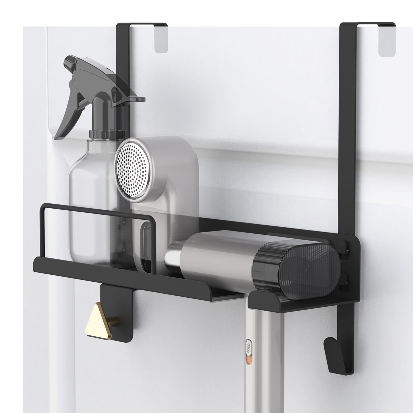 Handheld Garment Steamer Stand with Ironing Gloves Universal Organizer Wall Mounted Over the Door Free-Standing Metal Holder Bathroom