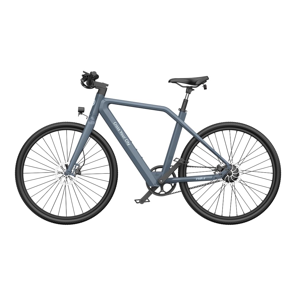 A Dece Oasis ADO e Bike Air30, 28 Zoll 700C, E-Bike Elektrofahrrad,370,00 Wh Akku, ebike Damen/Herren,1 Gang,Momenten-Sensor, Riemenantrieb,ADO Smart APP,3,5-Zoll-IPS-Display