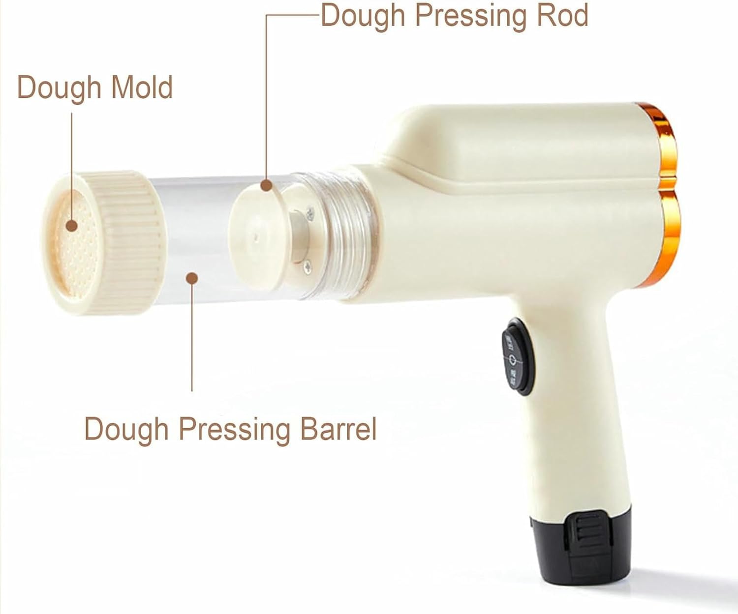 Small Fully Automatic Noodles Maker - Handheld Cordless Electric Pasta Maker Rechargeable Pasta Maker Machine with Shaping Molds and Cutter for Home Kitchen