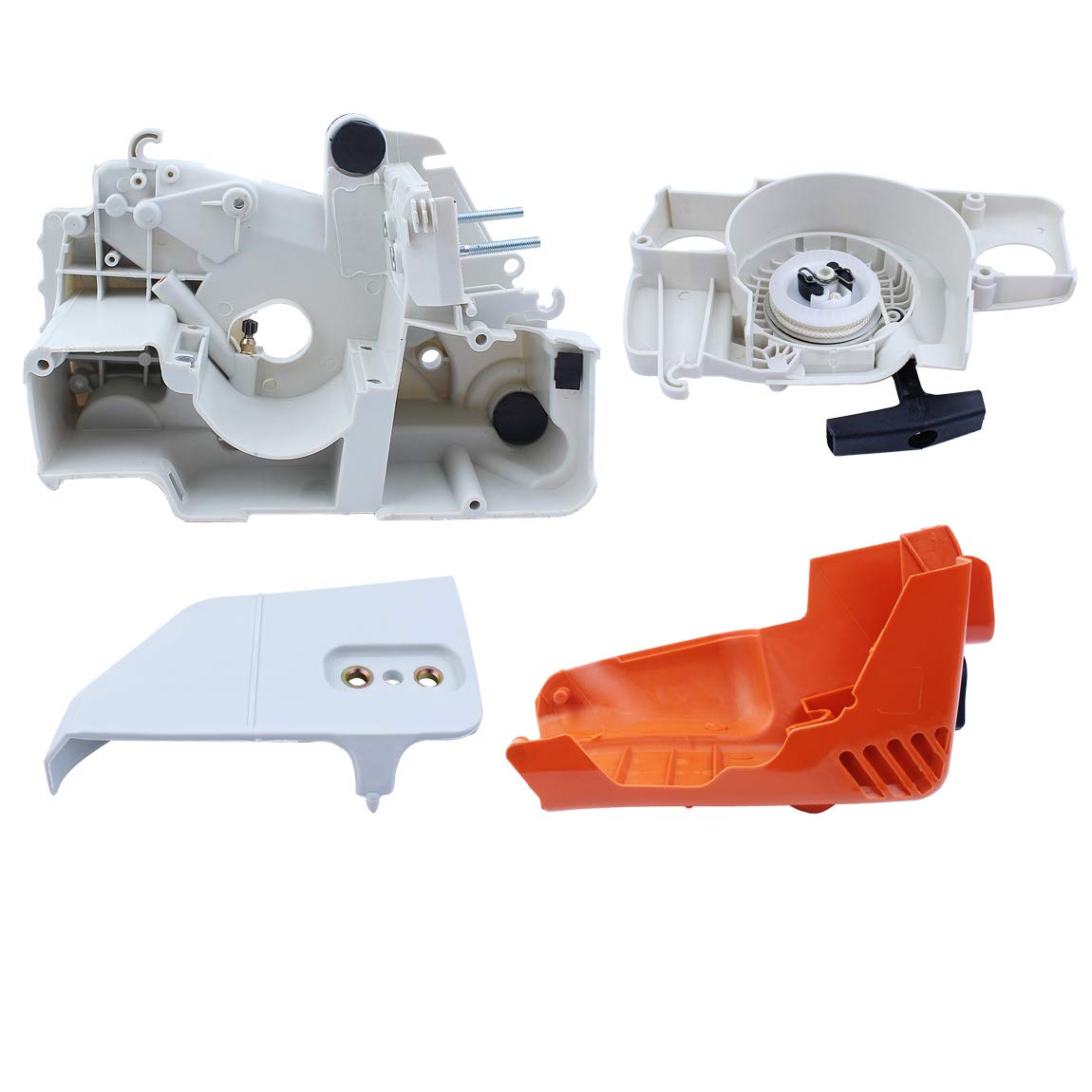 cárter Superior Tapa del Motor Kit de Arranque de Retroceso para Stihl 017 018 MS170 MS180 Motosierra Embrague Cubierta de piñón Piezas