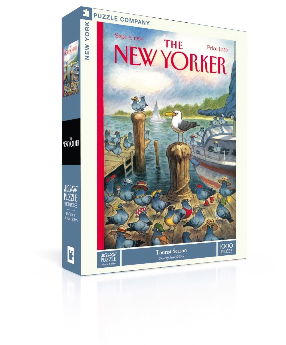 New York Puzzle Company - New Yorker Tourist Season - Puzzle de 1000 pièces pour les soirées de jeux en famille par Peter de Sève