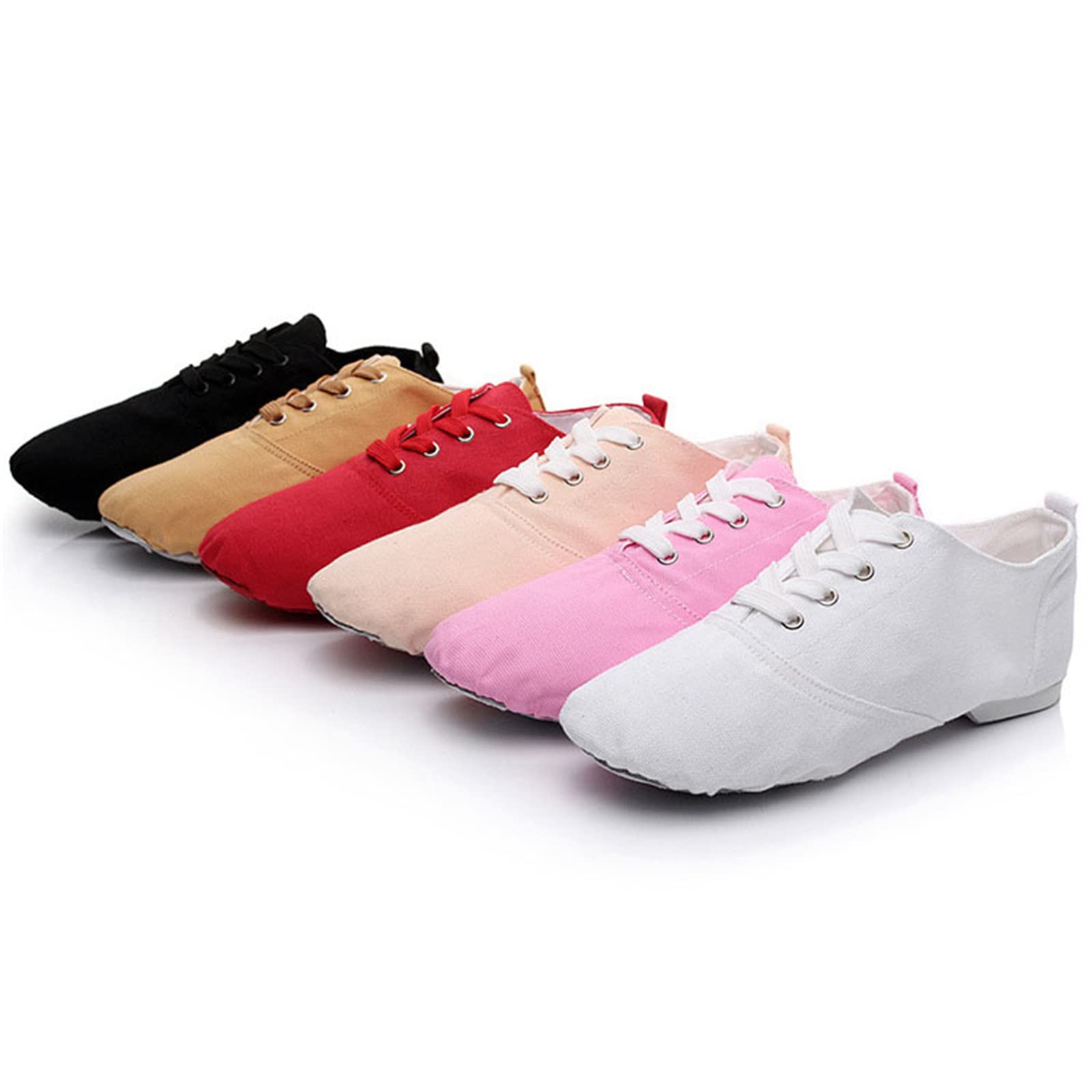 Jazz Dance Shoes Canvas Split Sole Ballet Yoga Dance Shoes Respirant Tampon pour Enfant Adulte Femme