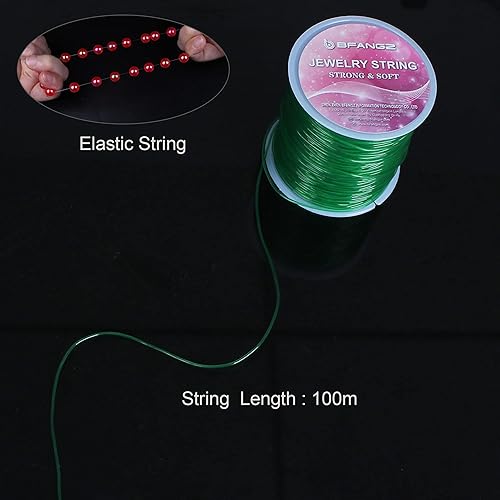 Miniatura 3 de BFANGZ Cuerda elástica de 0.031 in para hacer joyas, cuerda elástica de cristal elástica, cuerda elástica de cuentas para pulseras, collares, joyas
