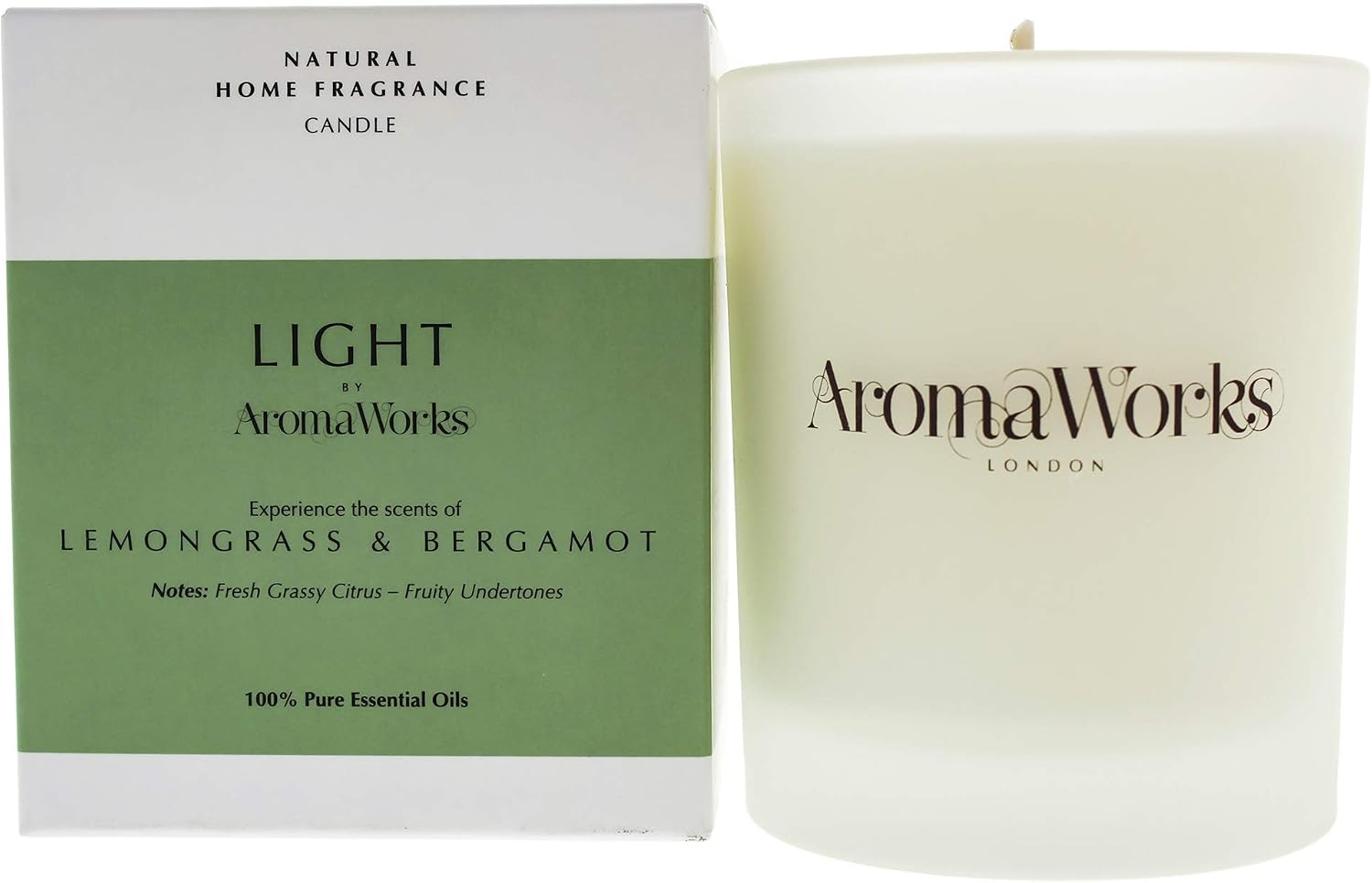 Aromaworks Light 30cl Candle, Lemongrass & Bergamot, Sand, 220 g (Pack of 1) - Image 5