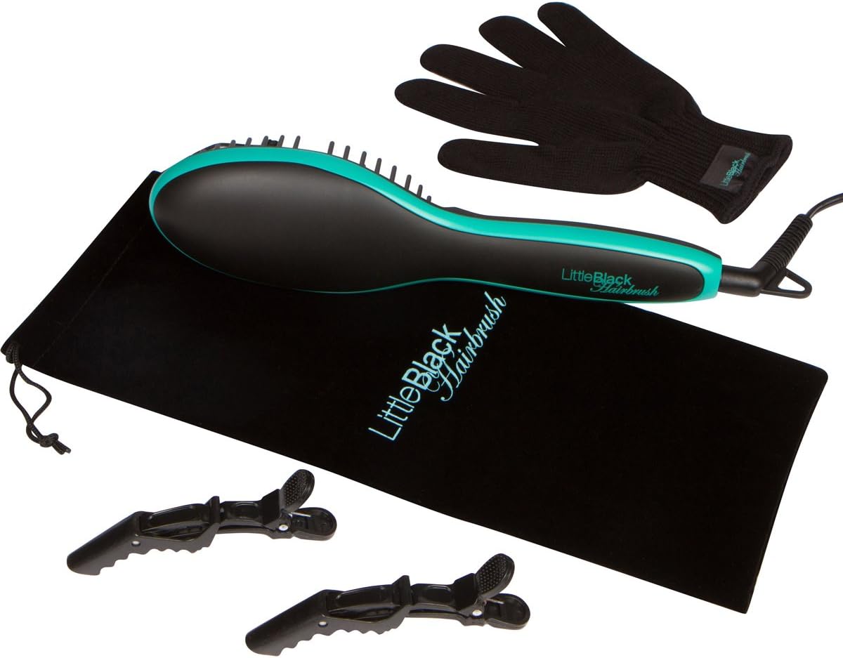 Electric Ceramic Hair Straightening Brush, LCD, (US Plug) (Generation2Black)