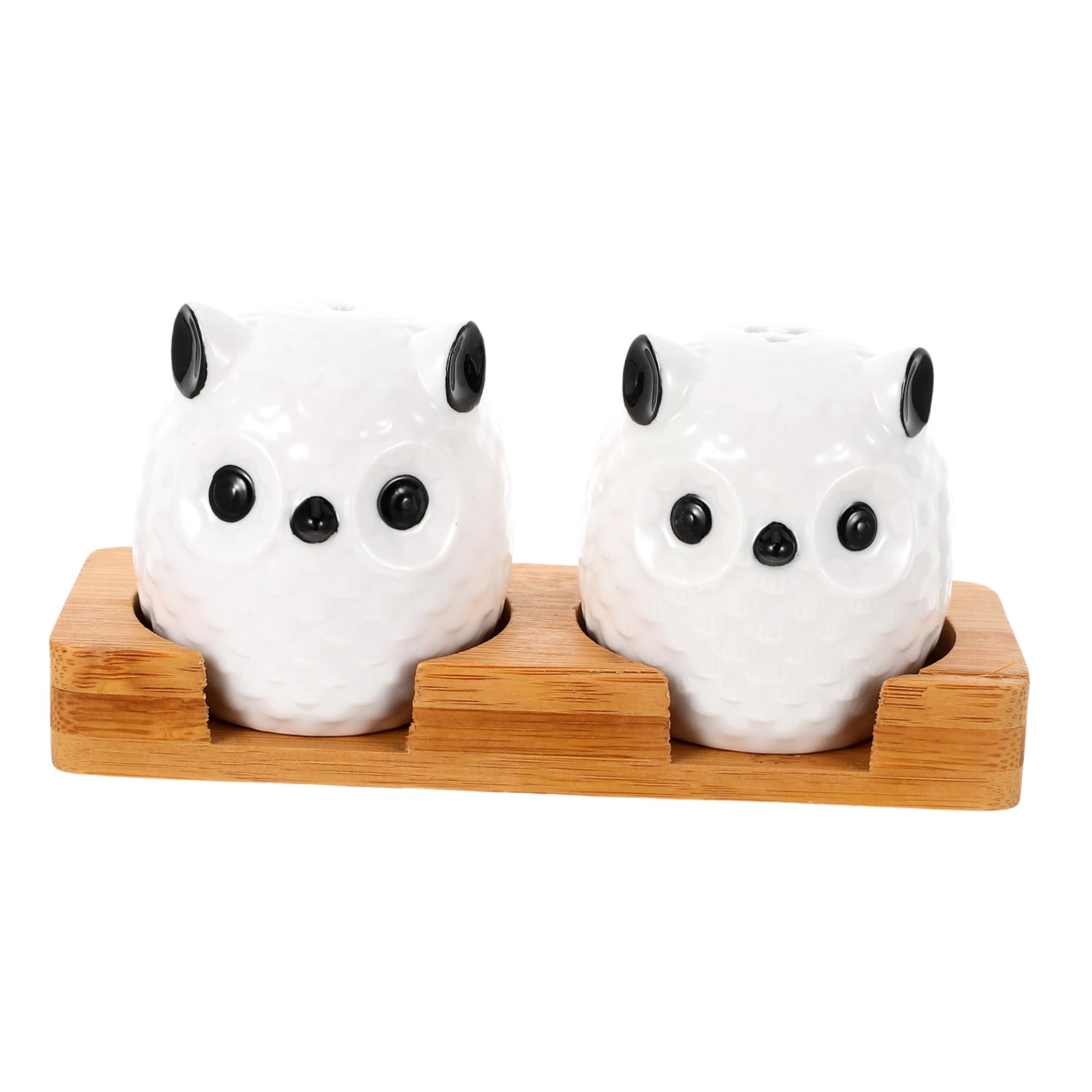 CIYODO Set of 2 Porcelain Salt and Sugar Ceramic Condiment Pot for Kitchen Seasoning White Pepper Jars