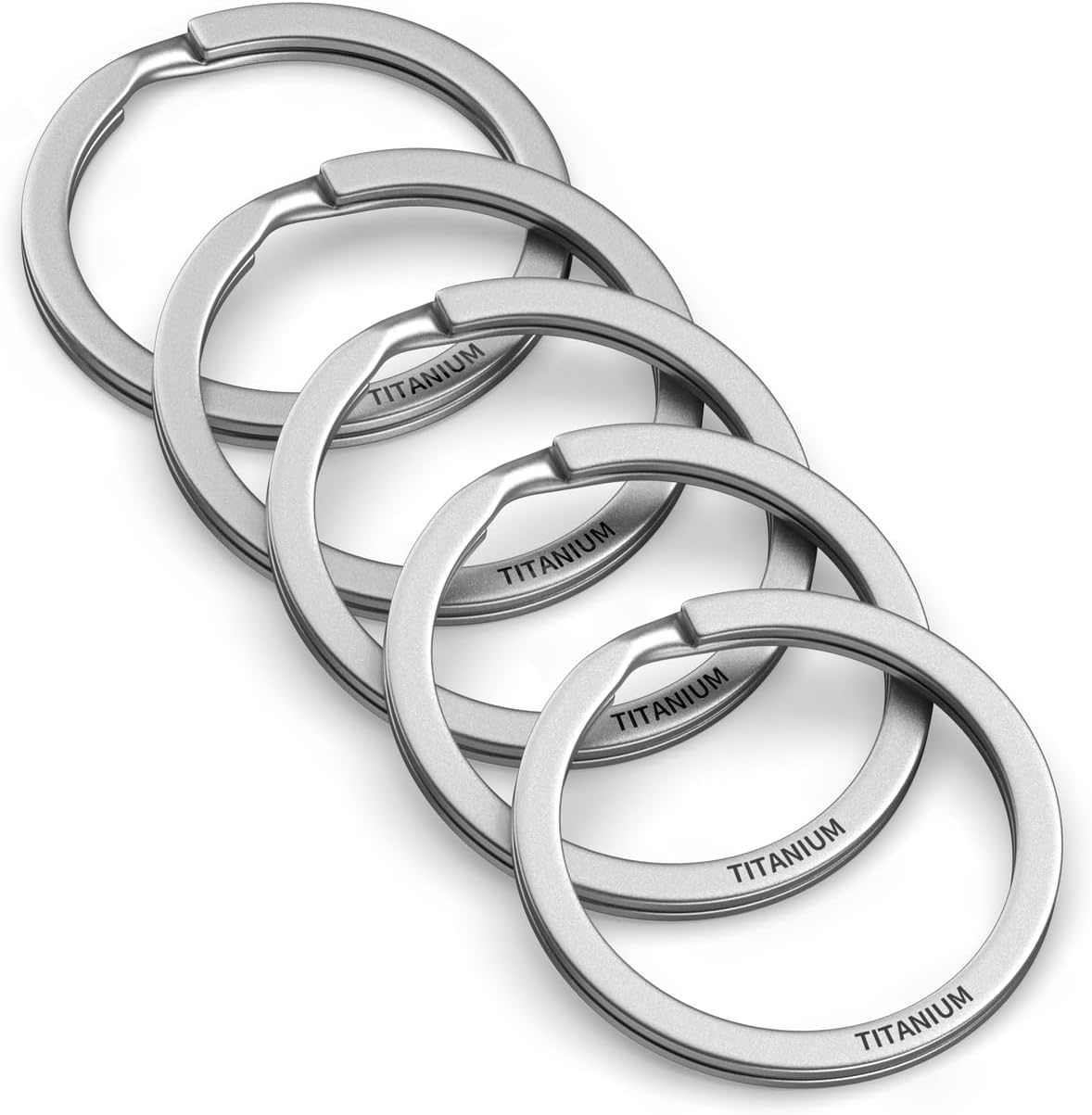 tikey Titanium Key Rings 3 Sizes in the Practical Key Rings Set Suitable for Camping Outdoor Activities and Daily Life