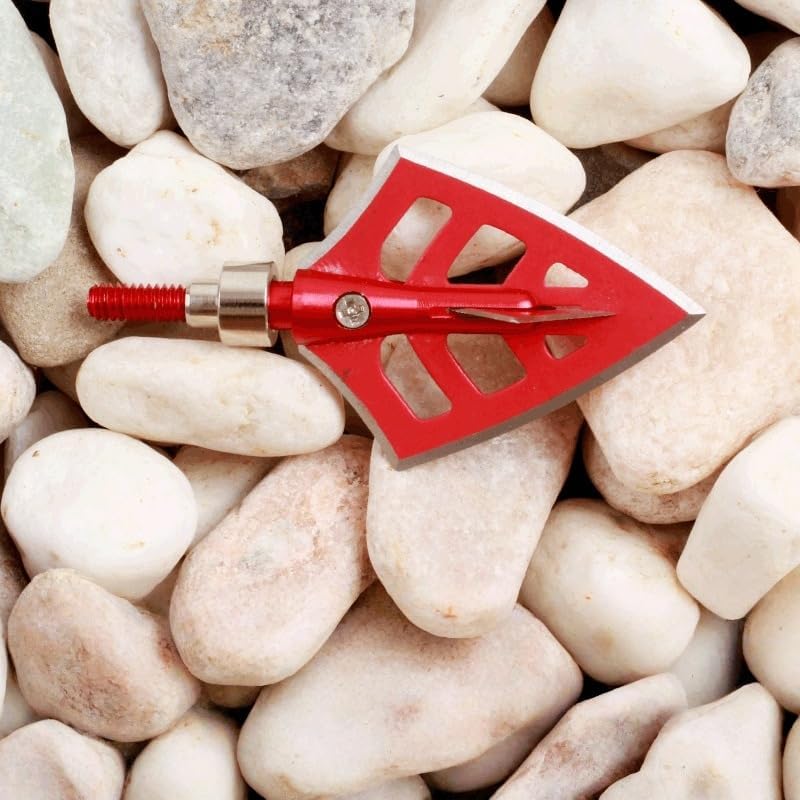 10pcs 100 Grain Outdoors Archery Red Demon Arrowhead - Precision Fit for 6.2mm ID Carbon Arrows