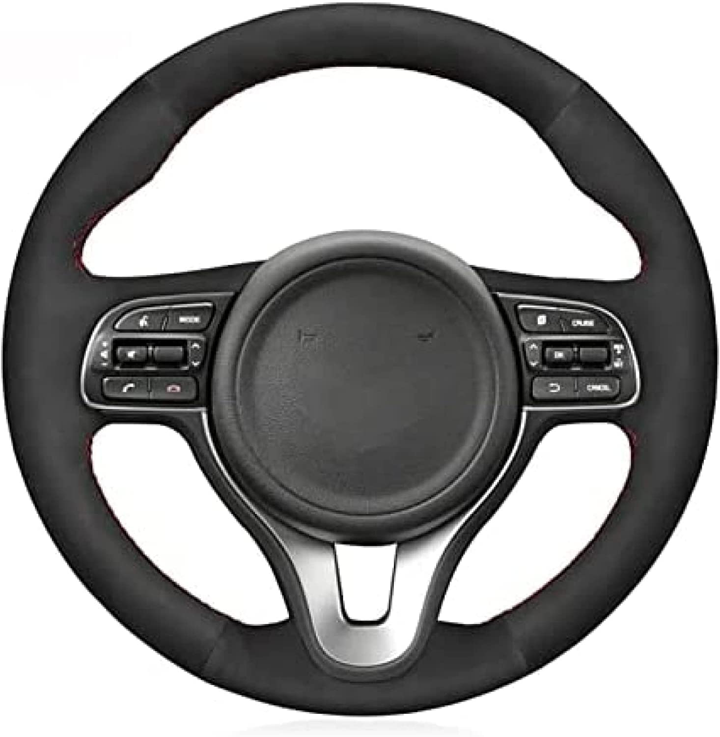 abrupt Pokrowiec na kierownicę samochodu do Kia K5 Optima 2015-2018 KX5 Sportage 4 2015-2019, oddychający pokrowiec na kierownicę samochodu, odporny na zużycie, pokrowce na kierownicę akcesoria do wnętrza samochodu