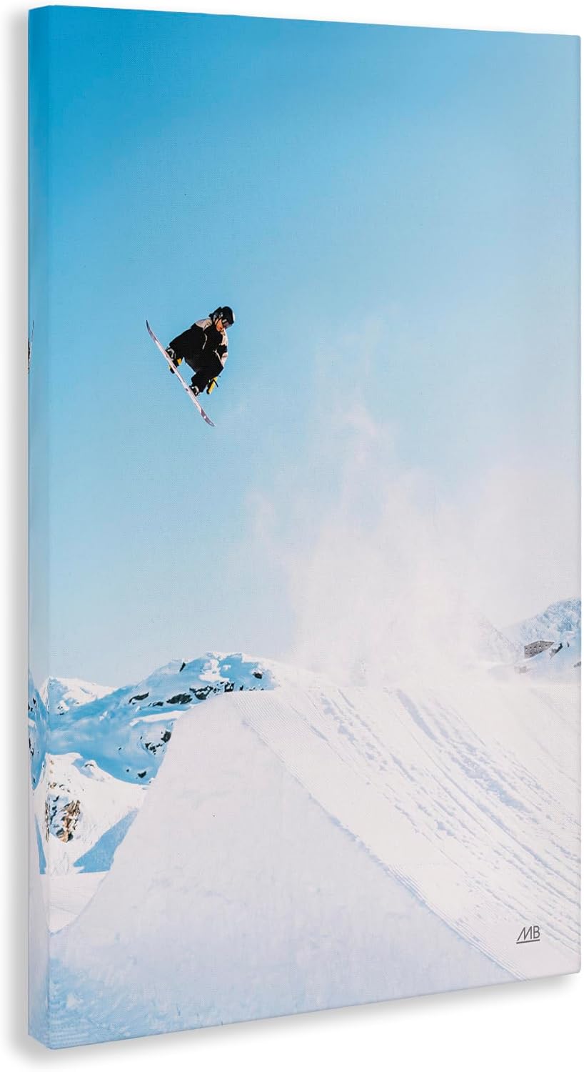 Stupell Industries Snow Day Snowboarder Canvas Wall Art Design by Max Blakesberg Studios, 16 x 24