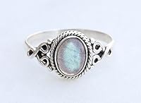 Vista 6 de Labradorite Stone Ring 925 Sterling Silver Statement Ring For Women Handmade Rings Gemstone Christmas Promise Ring Size US 6 Gift For Her