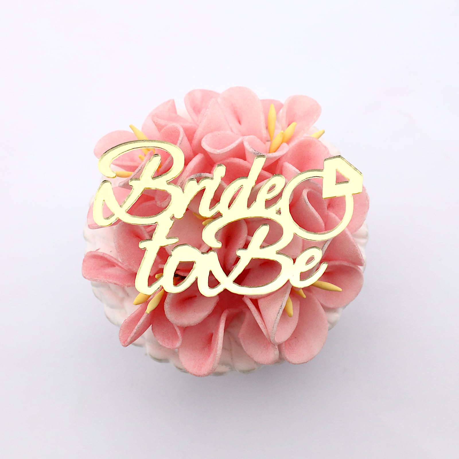 Decoración para cupcakes de compromiso Bride To Be en mesas dulces de bodas 7