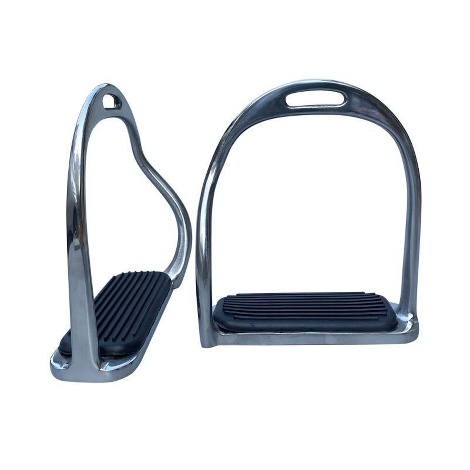 Estribos ecuestres de acero inoxidable 1 par,Accesorios de Seguridad para Equitación,Estribos de Seguridad con Almohadilla de Goma Antideslizante,ligeros y anchos,para amantes de los caballos