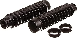 SET Faltenbalg mit Abdeckkappe f. Telegabel, schwarz - für Mokick und Roller