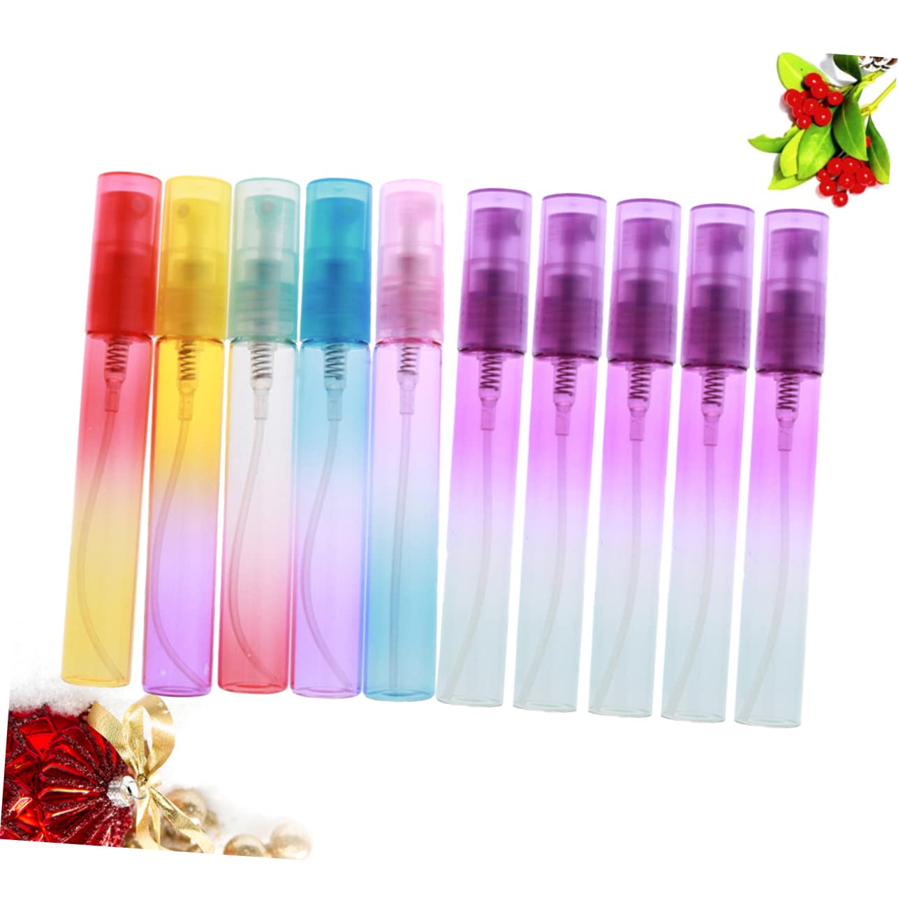 Hemobllo 24pezzi Spray Vuoto in Vetro Sfumato Contenitori Per Cosmetici Profumi Pompa Vite Riutilizzabile e Ricaricabile Per Viaggi e Campeggio