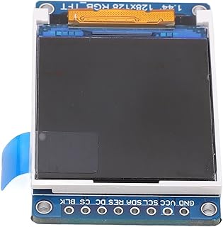 Aoutecen Ecrã LCD colorido, sem cablagem 1,44 in 128RGB x 128 pontos ecrã LCD transparente para SCM