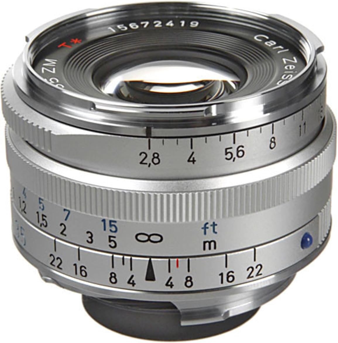 Ikon C Biogon T* ZM 2.8/35 Wide-Angle Camera Lens for Leica M-Mount Rangefinder Cameras, Silver