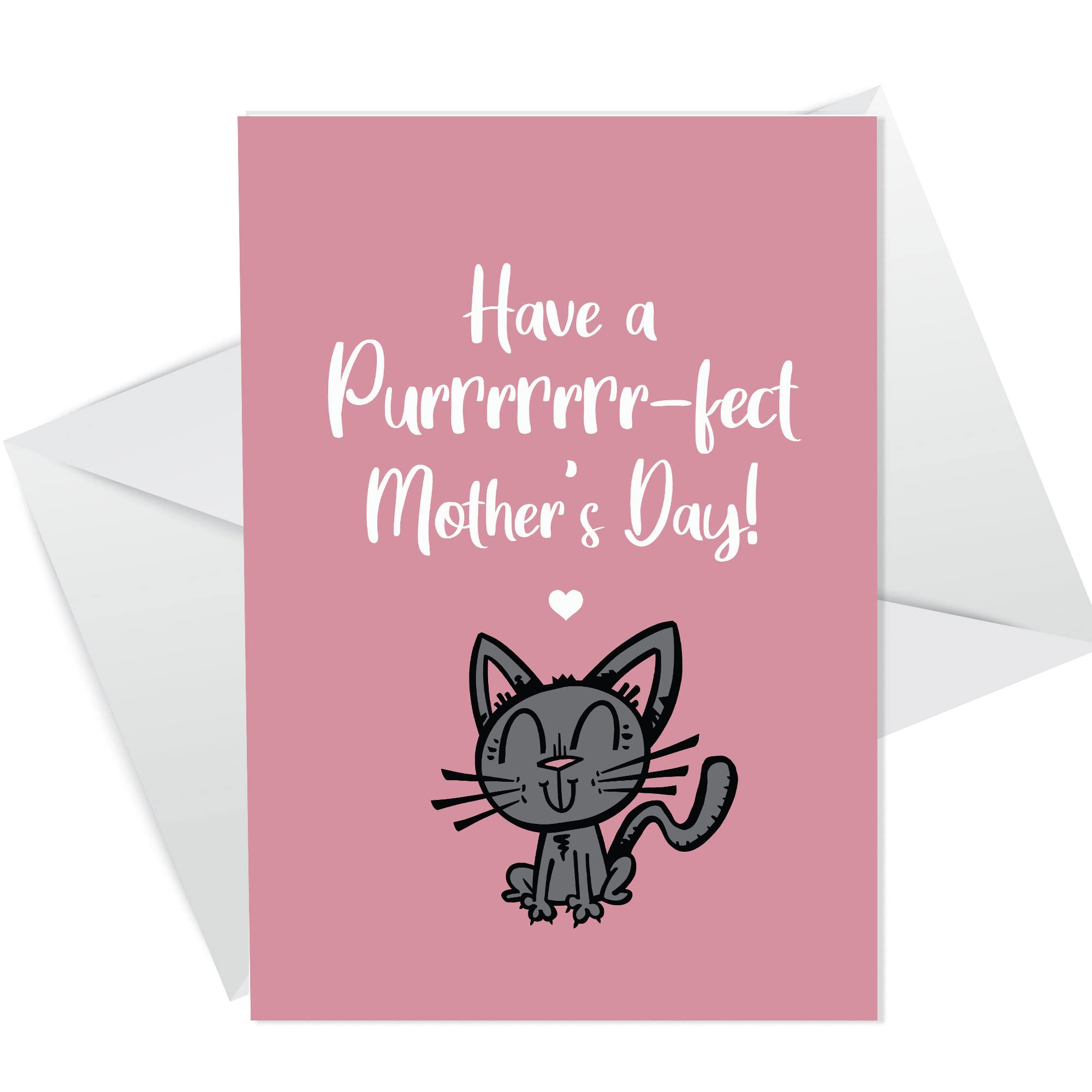 Funny Mothers Day Card PURRFECT Card From Cat For Cat Lover Mum Card