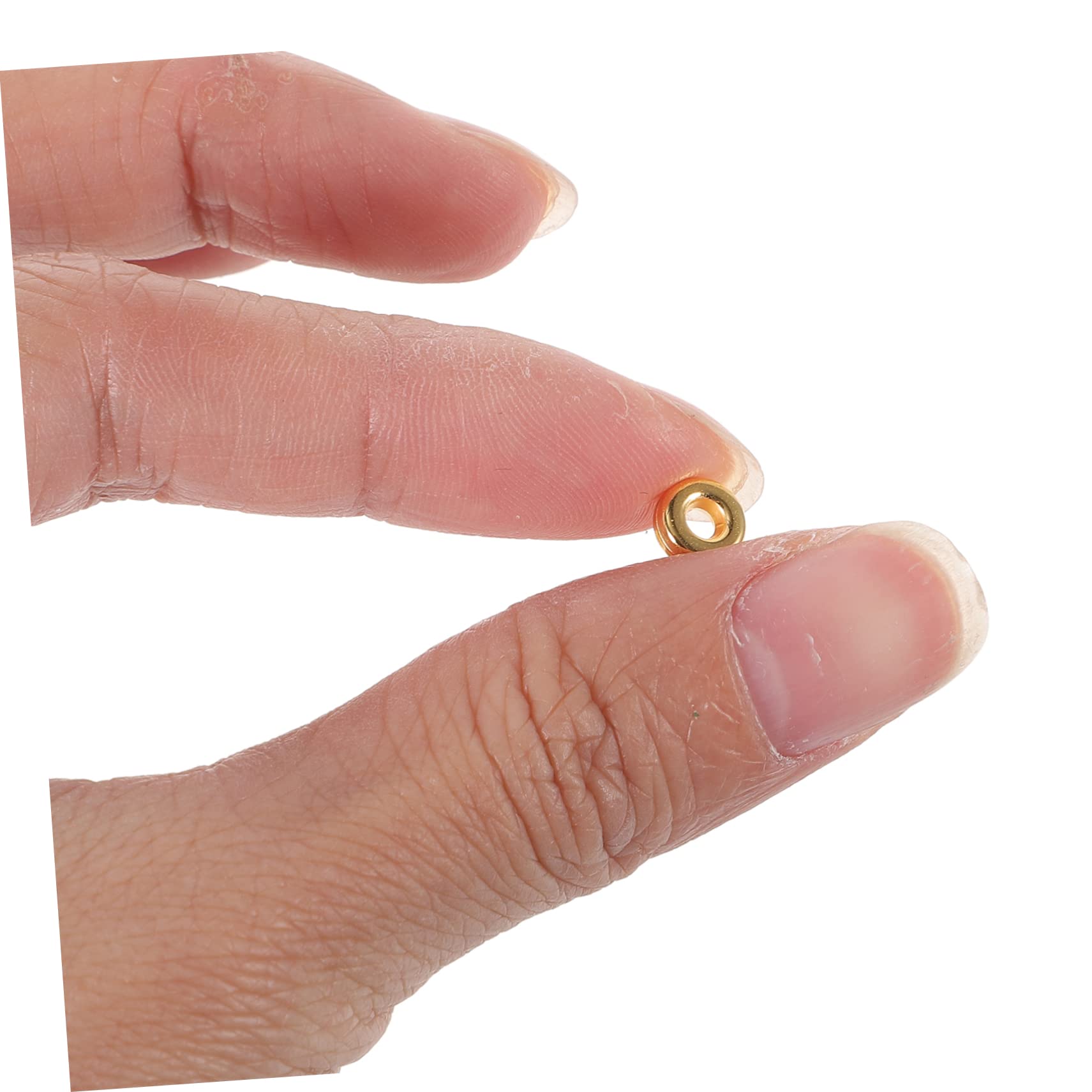 Angoily 3 Sätze Goldenes Perlenzubehör Armbänder Perlen Für Schmuckhersteller Schmuck Perlen Machen Uv Lose Perlen Abstandsperlen Zum Basteln Runde Lose Abstandsperlen Harz 1250 Stück * 3