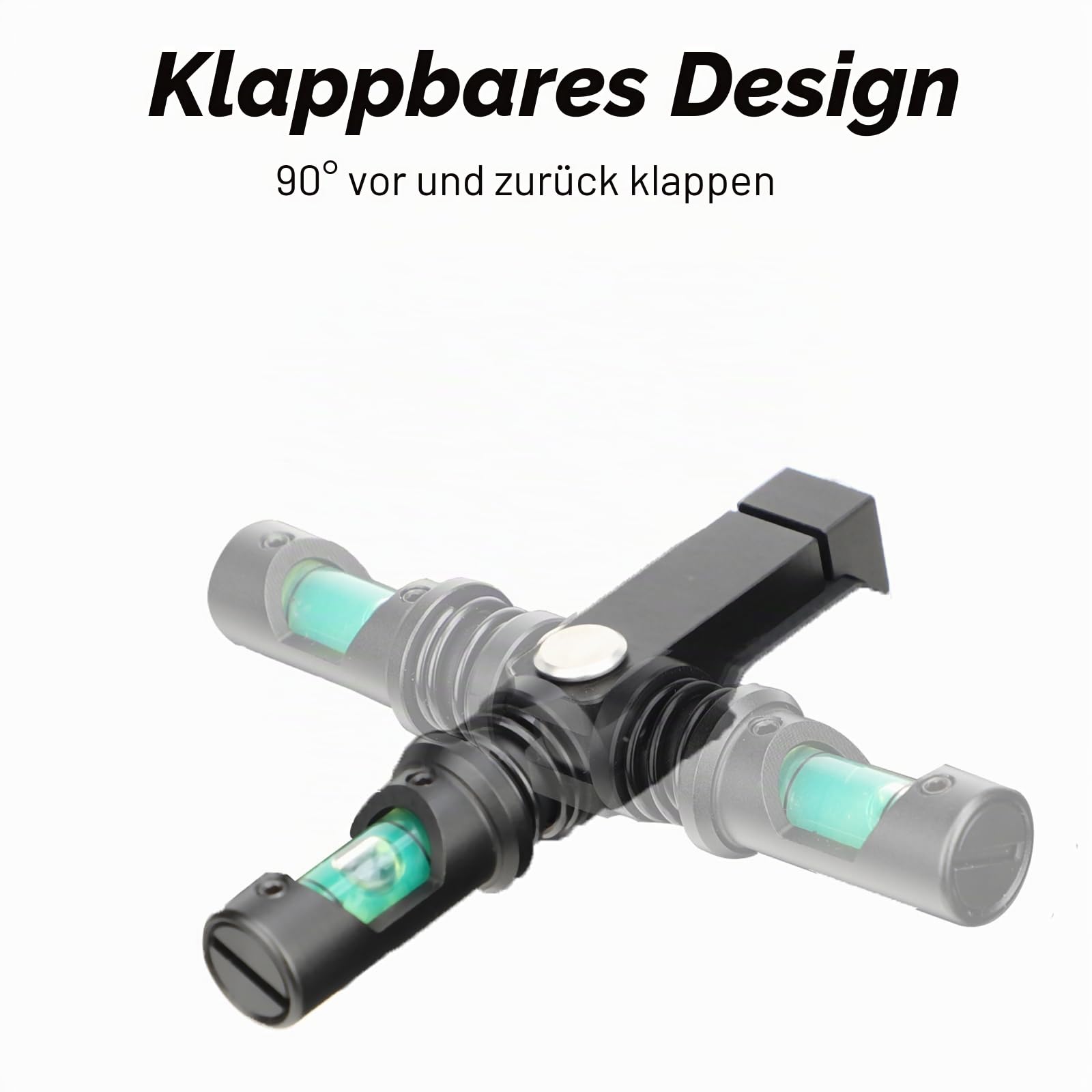 Picatinny-Wasserwaage, faltbares Zielfernrohr, professionelles Design, hohe Präzision, Schwarz
