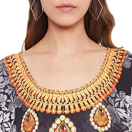 Image of Oussum Women Polyester Casual Long Plus Size Beach Caftan Cover Up Maxi Dress 1X-3X Summer Kaftan Dresses for Women