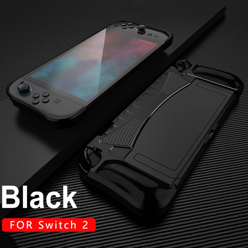 LYEAA Funda de protección ergonómica para consola NS2 TPU (negro)