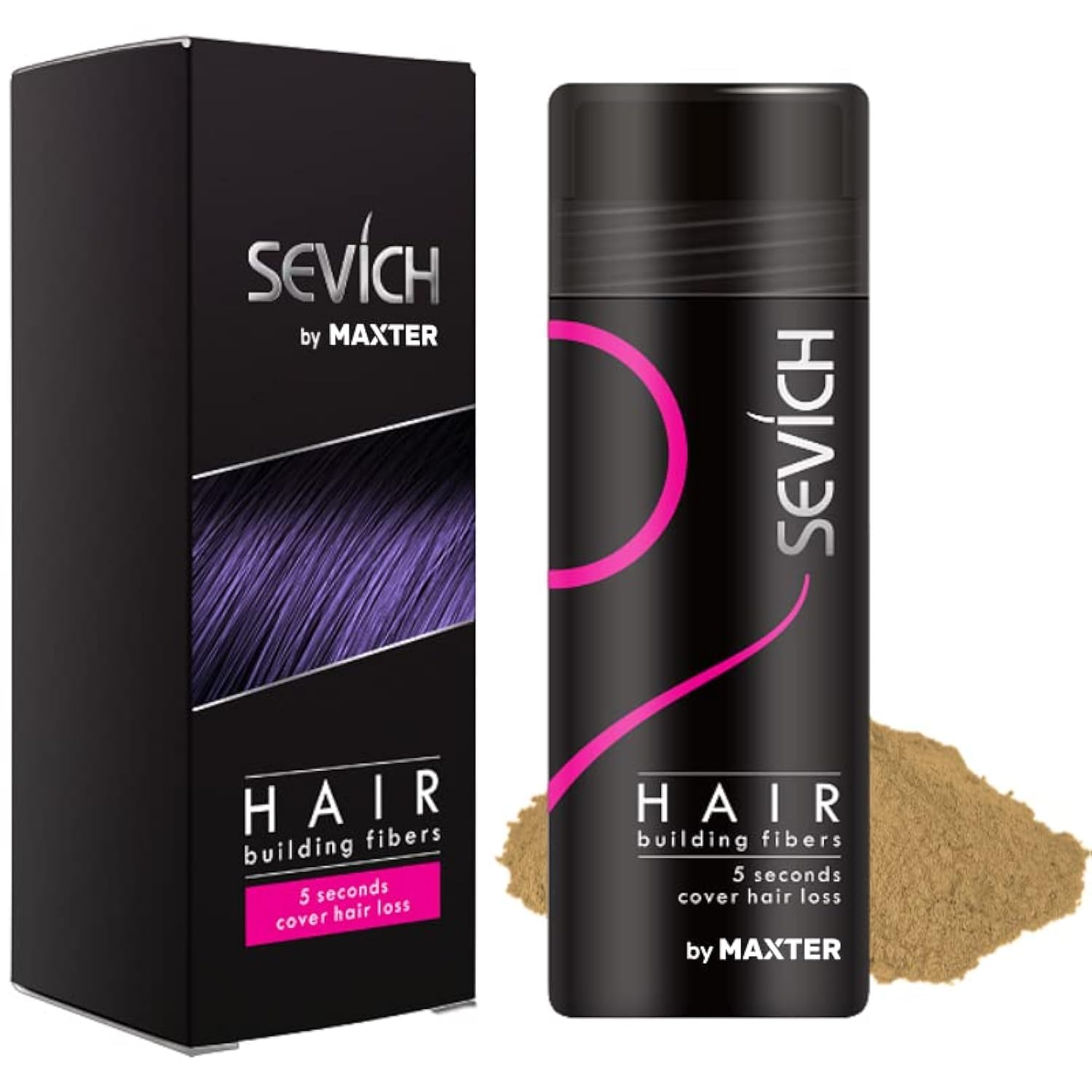 Włókna Włosów - Ukryj łysienie Natychmiast - 100% Naturalna Bawełna Proszek z Mikrofibry dla Mężczyzn i Kobiet (Średni Blond 25g)