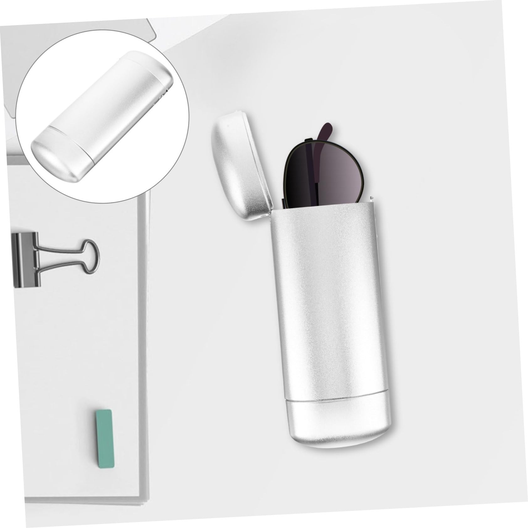 BESPORTBLE custodia per occhiali in alluminio organizer per custodie per occhiali porta occhiali custodie in per occhiali da donna custodia rigida per occhiali Lega di alluminio