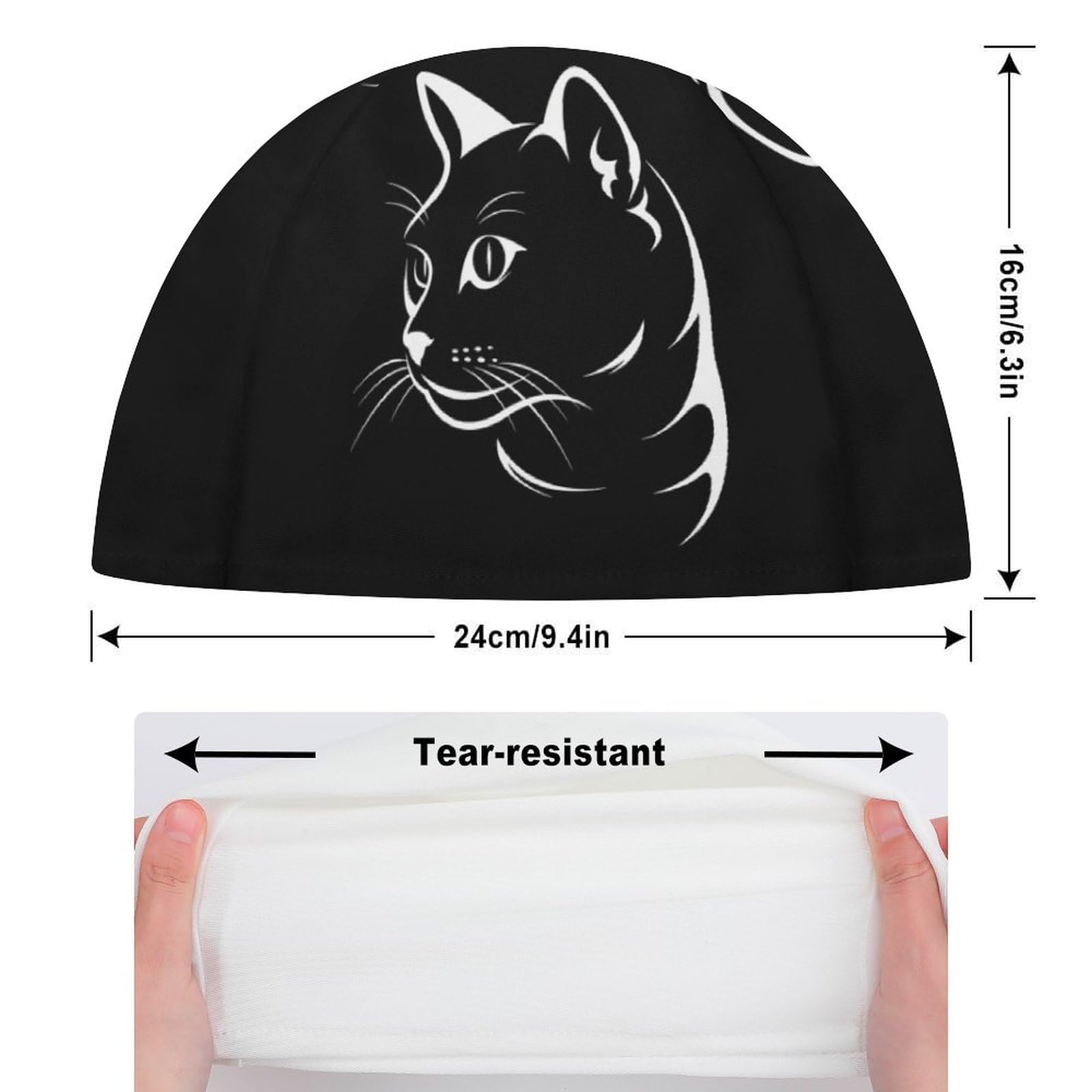 TYR LCS408ALL Wrinkle-Free Silicone Swim Cap NVY/WHT All