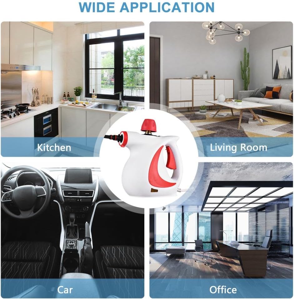 Efficient & Time-Saving Handheld Steam Cleaner, 10 In 1 Handheld Pressure Multi Purpose Cleaner for Cleaning Home(Gray)