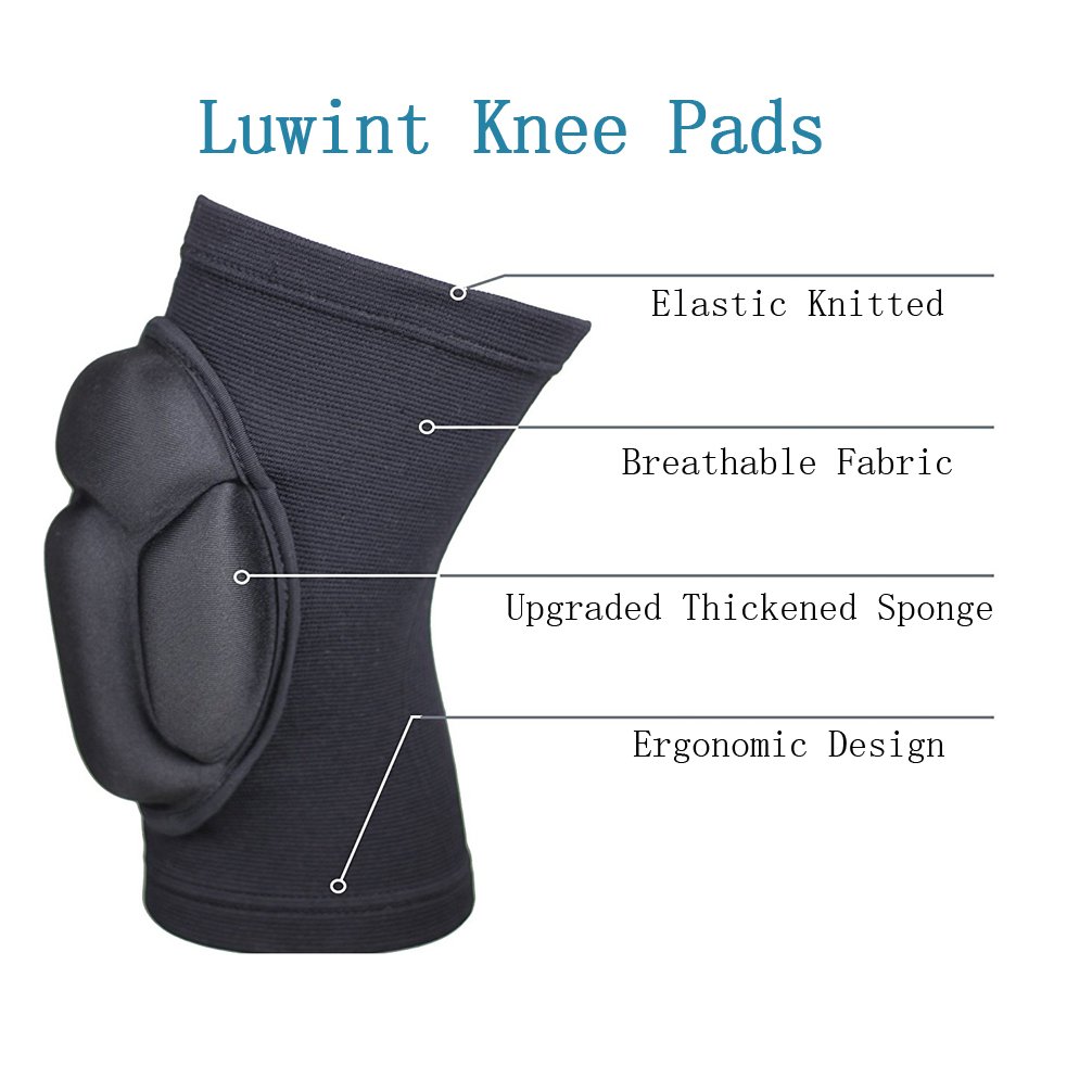 Luwint Volleyball Knee Pads, Sponge Padded Collision Avoidance Knee Sleeve for Youth Adult, Sports, Volleyball, Gardening, Gym, Yoga, Unisex : Tools & Home Improvement
