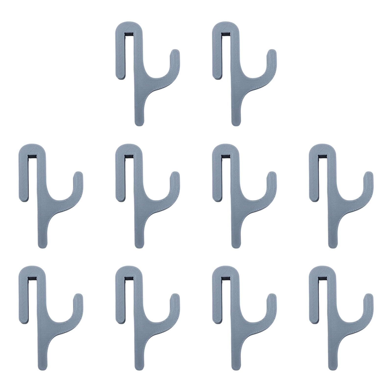 carotoe Of 10 Multipurpose Shower Hooks Clamp Non Slip Design for Hangings Robes Towels and Toiletries Multifunctional Shower Hooks