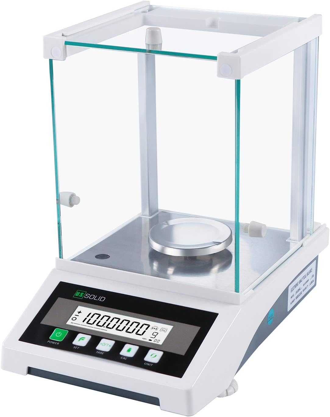 U.S. Solid 0.1 mg Analytical Balance, 120g x 0.1mg, 0.0001g Lab Science Electronic Balance, Electromagnetic Transducer