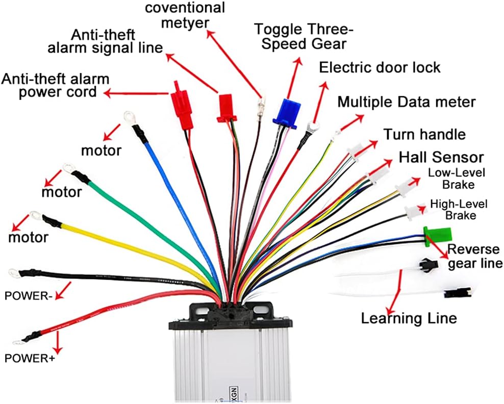 48V 60V 64V 72V 1000W-1500W Electric Brushless Speed Motor Controller for Electric Scooter, NOENNULL6ie7gz0r92