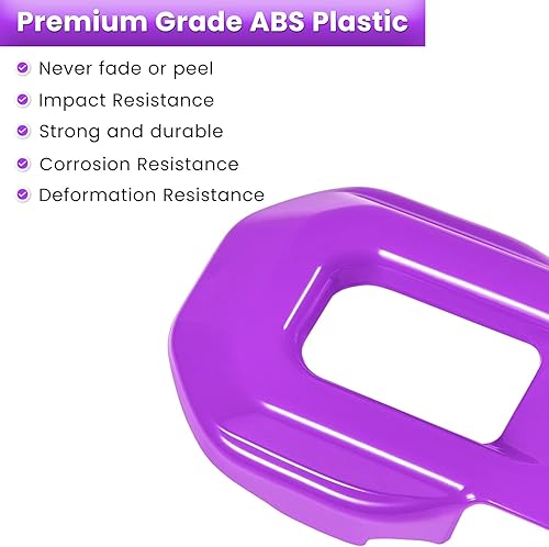 Miniatura 6 de Cubierta de soportes de cierre de capó para Jeep Wrangler JL JLU Unlimited Sports Freedom Sahara Rubicon Gladiator JT 2018-2024 (morado 2 piezas)