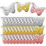 30Pcs Tropical Hawaiian Acrylic Cake Disc Cupcake Toppers Spring Summer Butterfly Engraved Topper Charms Mini Cake Decor Jungle Luau Birthday Cake Decorations Party Supplies Favors for DIY Cupcake