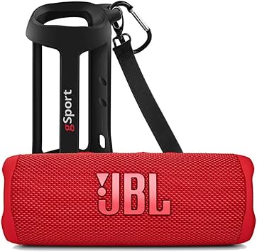 JBL FLIP 6 Waterproof Portable Speaker Bundle with gSport Silicone Sleeve Red